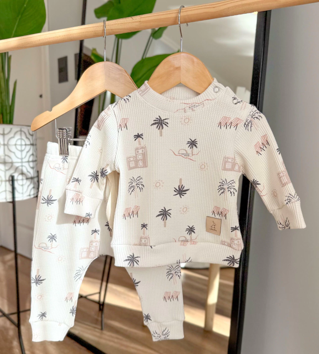 CONJUTO WAFFLE PALMERAS – Pañalera Belyan